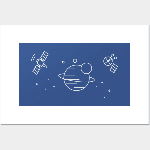 Solar System - white Wall Art by UnOfficialThreads